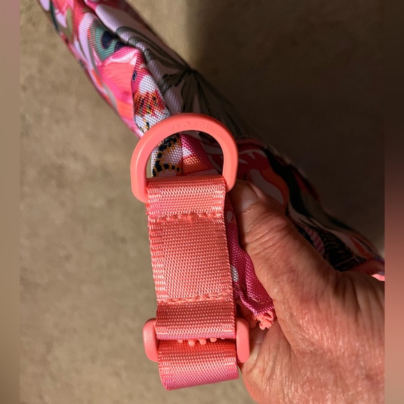 Vera Bradley Lighten Up ReActive Hipster Crossbody - Rain Forest Canopy Coral - Picture 11 of 13